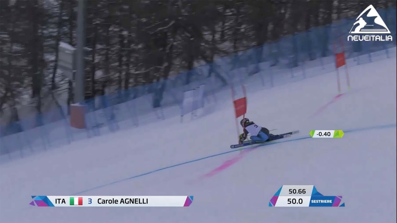 Carole Agnelli in testa alla prima manche del  Gigante Femminile di Sestriere - Coppa Europa 2025/26