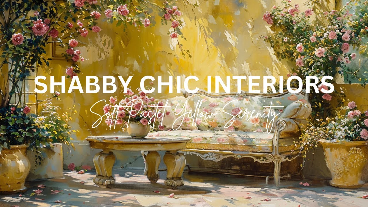 SHABBY CHIC INTERIORS in Pastel Yellow - Serene and Soft Atmosphere