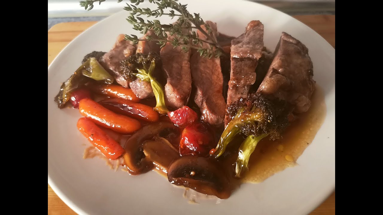 🥩Cómo preparar Pluma de Cerdo Ibérico y Verduras Glaseadas #pluma #iberica #verduras #glaseadas #229