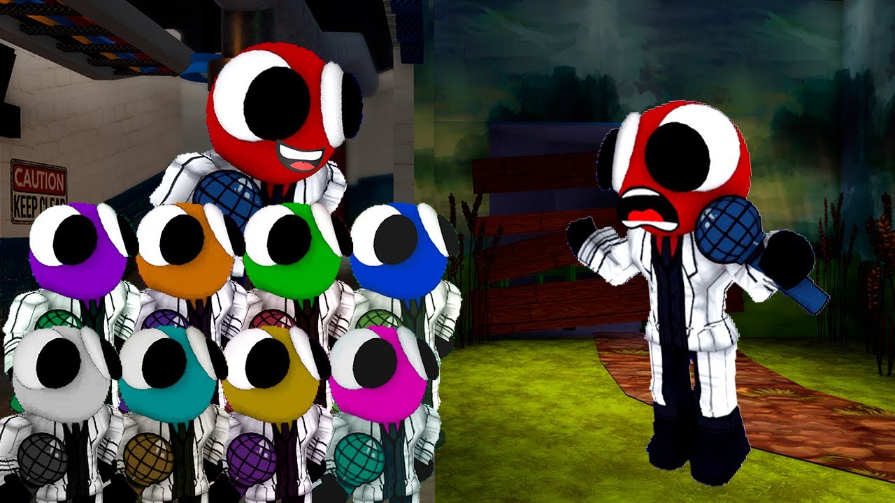 RED VS Red Rainbow Friends All Phases | Friday Night Funkin Mod Roblox