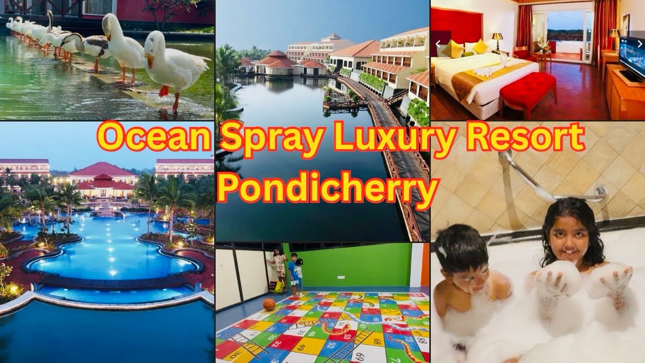Luxury resort Pondicherry | ocean spray resort review vlog in Kannada 