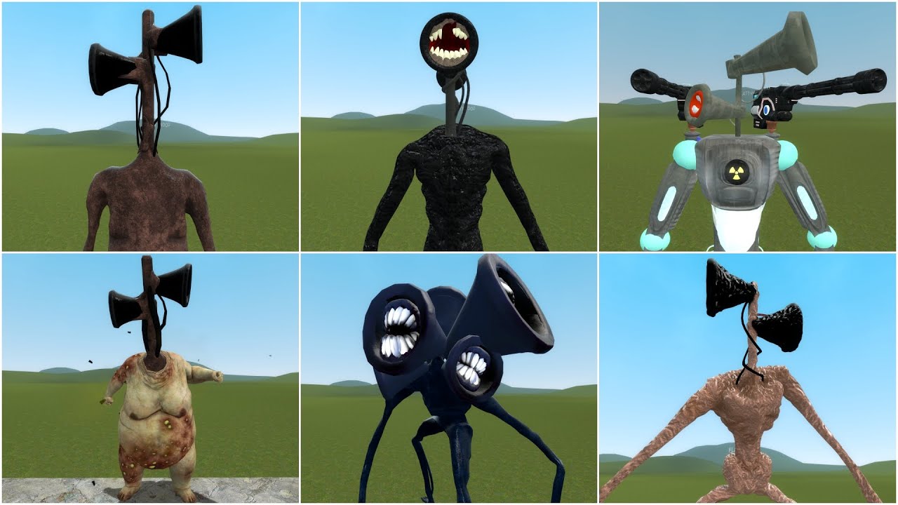 All kinds of SIREN HEAD in Garry's Mod!