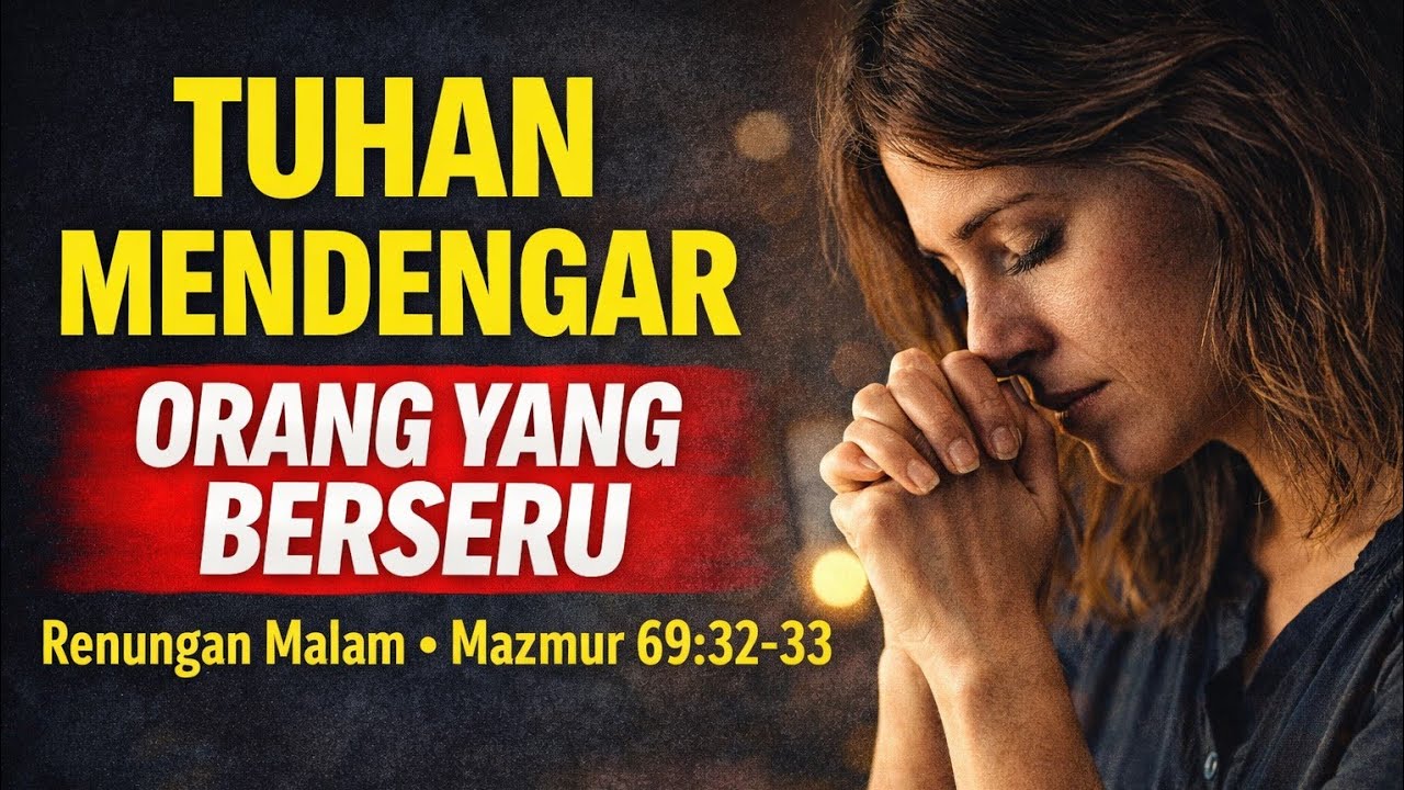 Tuhan Mendengar Orang yang Berseru | Renungan Malam - Mazmur 69:32-33