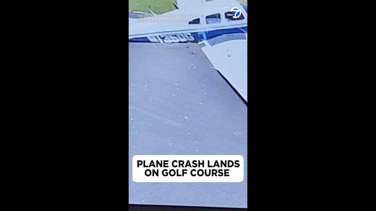 Plane crash lands on golf course