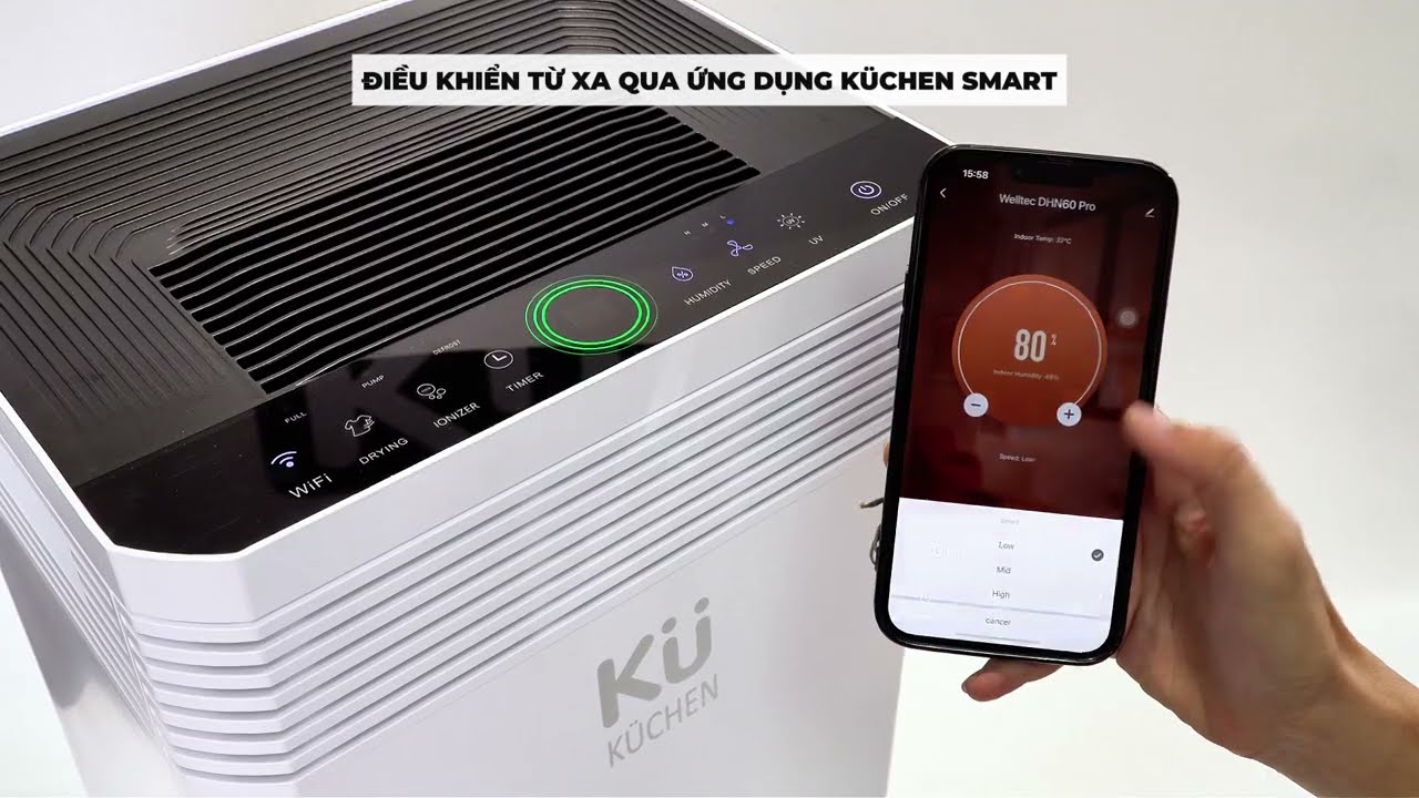 REVIEW MÁY HÚT ẨM KUCHEN AP60 - 2001EW