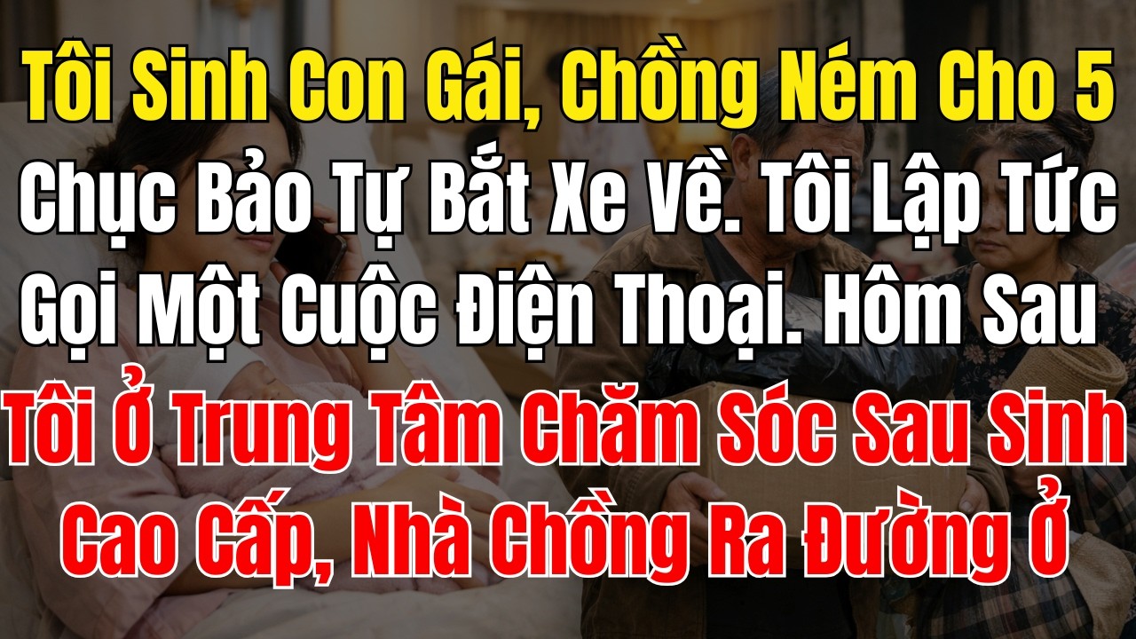 Tôi Sinh Con Gái, Chồng Ném Cho 5 Chục Bảo Tự Bắt Xe Về  Tôi Lập Tức Gọi Một Cuộc Điện Thoại  Hôm Sa