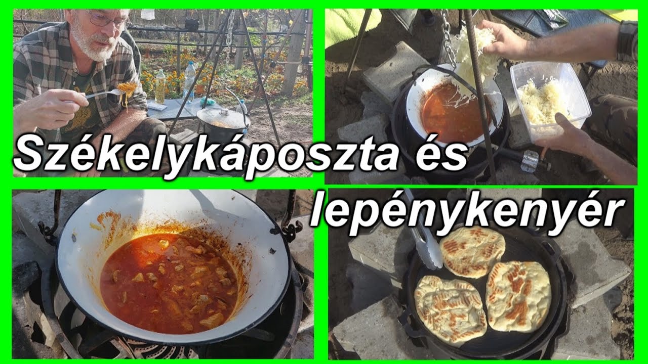 Bográcsozás a szőlőskertben - székelykáposzta friss lepénykenyérrel