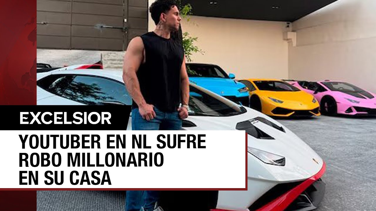 Al youtuber Alfredo Valenzuela le roban un Lamborghini, joyas y un millón de pesos