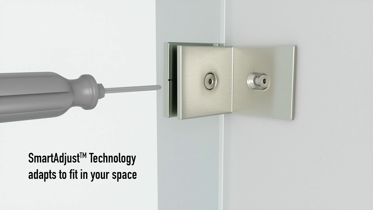 VIGO Technology. Powell Adjustable Hinged Frameless Shower Door. Smart Adjust