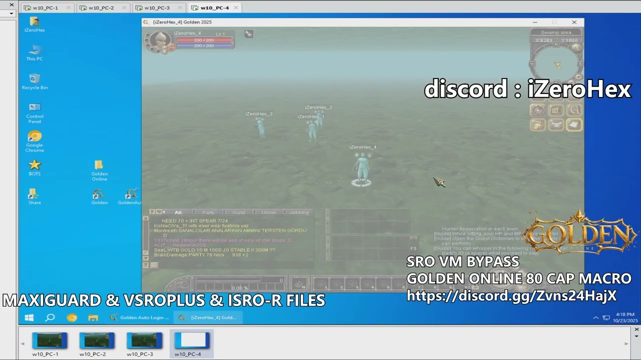 SRO VM BYPASS GOLDEN ONLINE 80 CAP MACRO MAXIGUARD & VSROPLUS & 100+FPS & IP & HWID NO LIMIT JOP