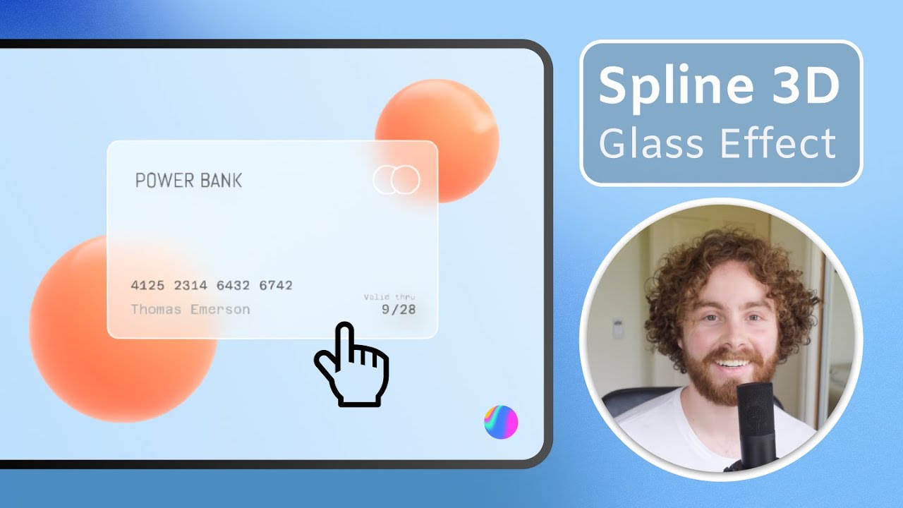 How to Create a Glass Debit Card - using Spline 3D