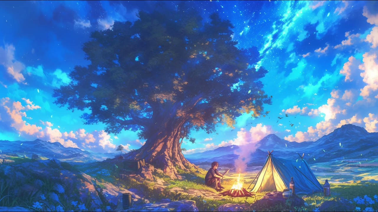 Fantasy Traveler Music for relaxing | A Quiet Night by the Campfire 