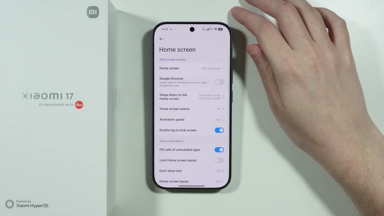 Xiaomi 17: Как изменить стиль отображения фоновых приложений (недавние приложения горизонтально/в...