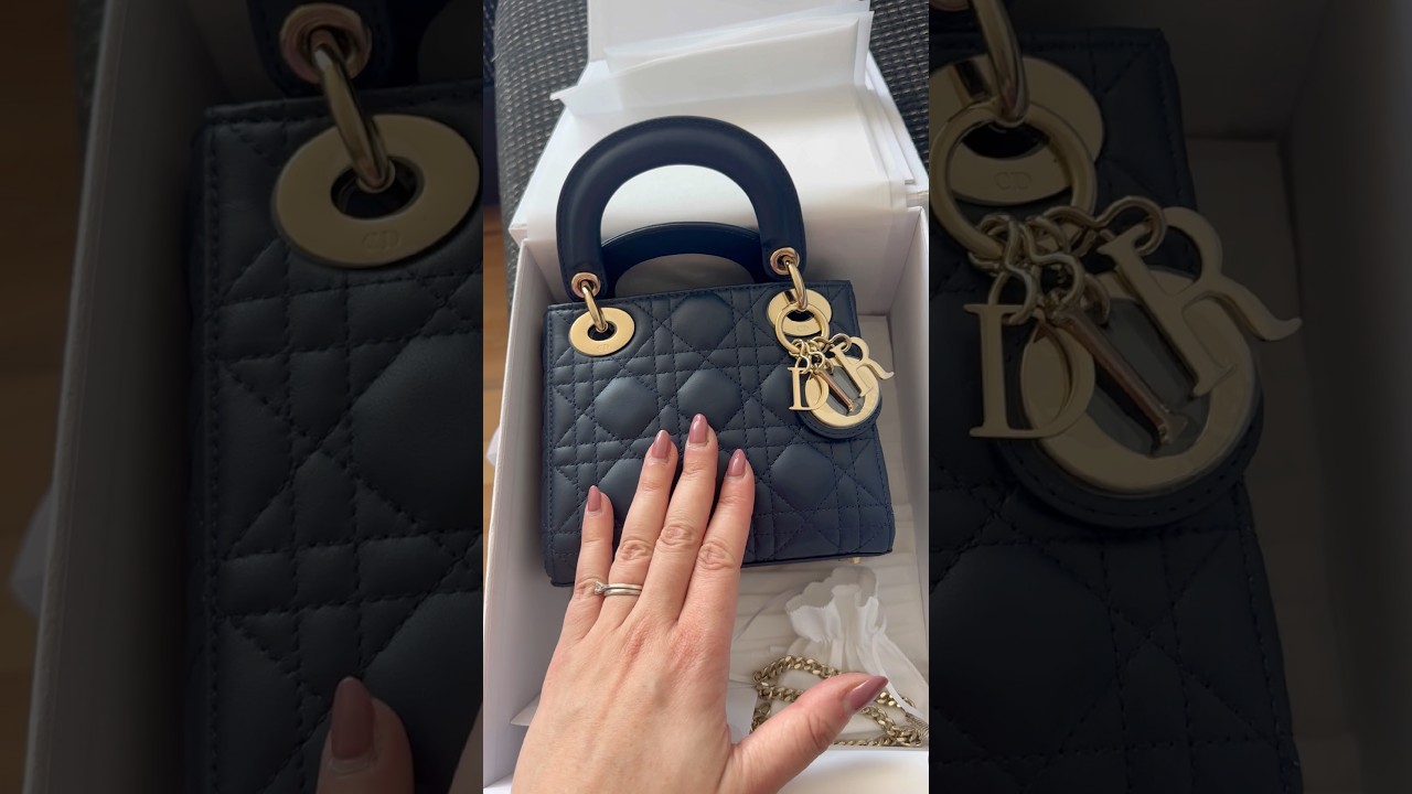 ASMR unboxing Mini Lady Dior #miniladydior #ladydior #reveal #dior  #minibag #diorforever #unboxing