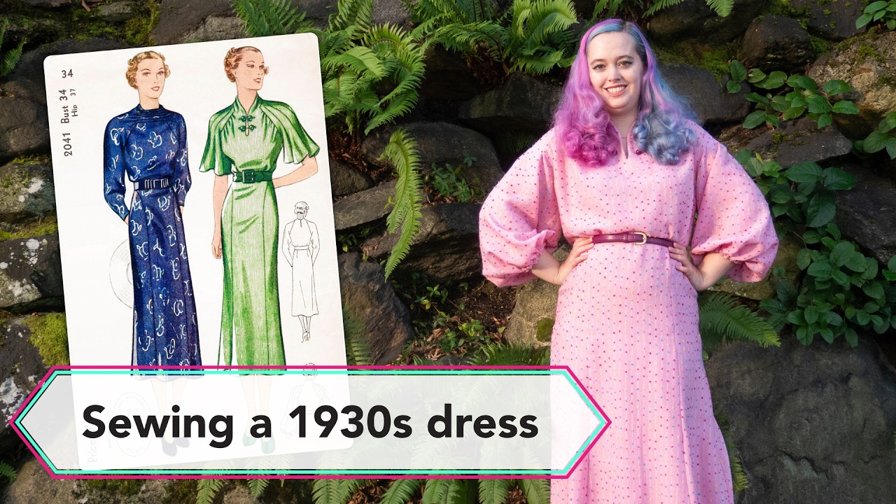 Sewing a 1930s Day Dress with Giant Sleeves | Vintage sewing project