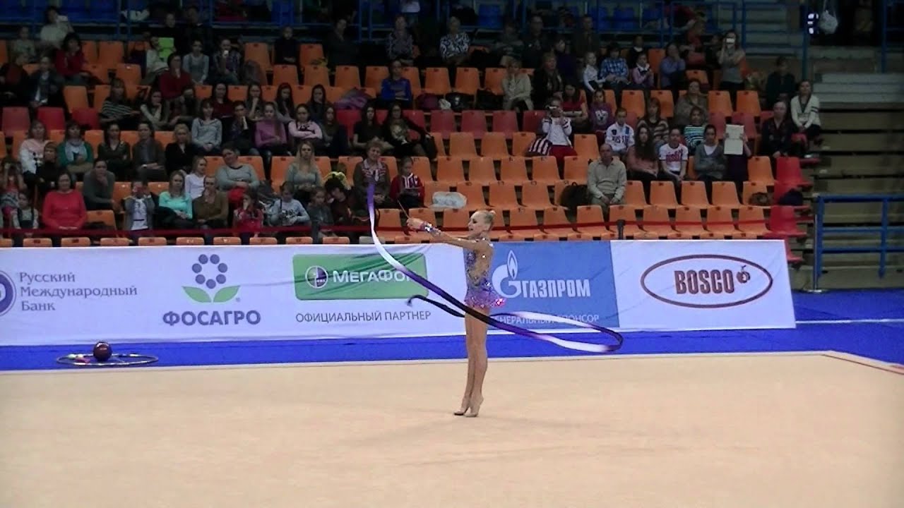 Yana Kudryavtseva (RUS)  ribbon  Grand Prix Moscow 2013