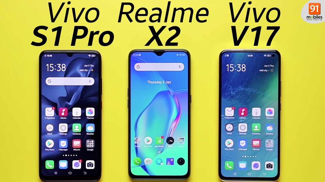 Vivo S1 Pro vs Realme X2 vs Vivo V17: Comparison overview