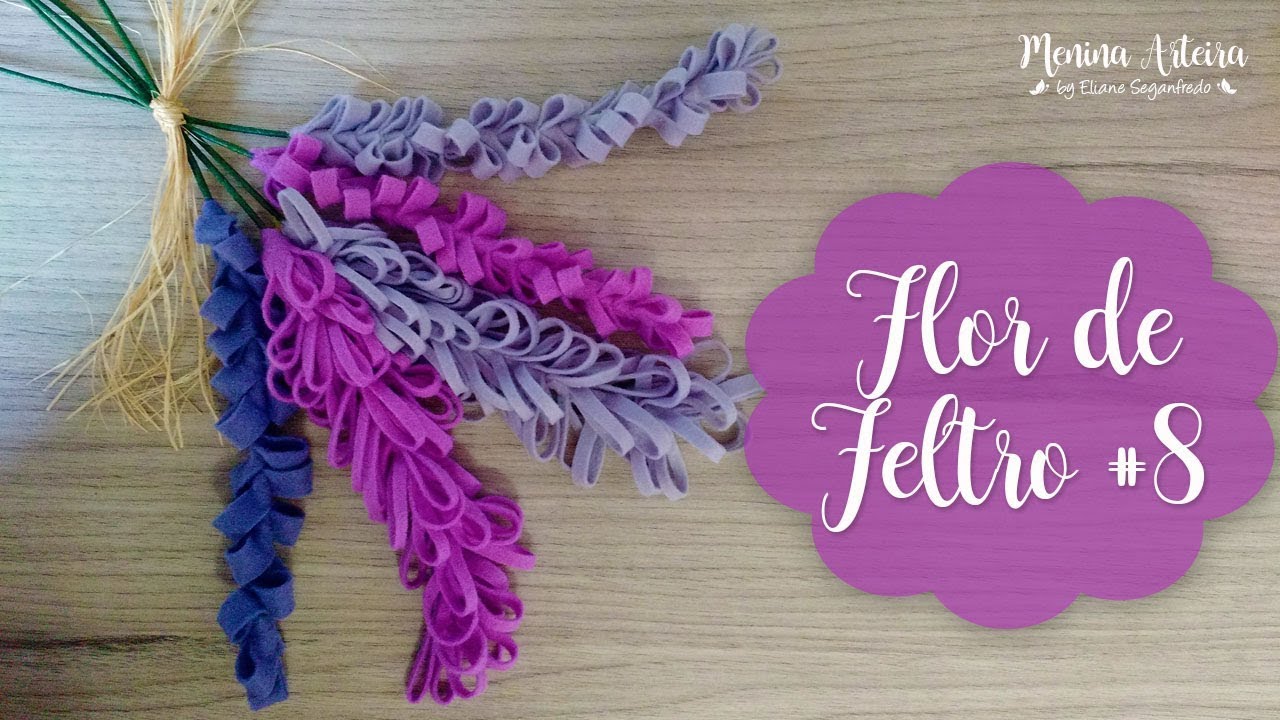 Flor de Feltro #8 - Lavanda - Passo a Passo
