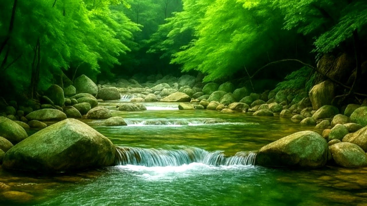 Beautiful Stream Sounds and Birdsong, Forest Sounds, ASMR