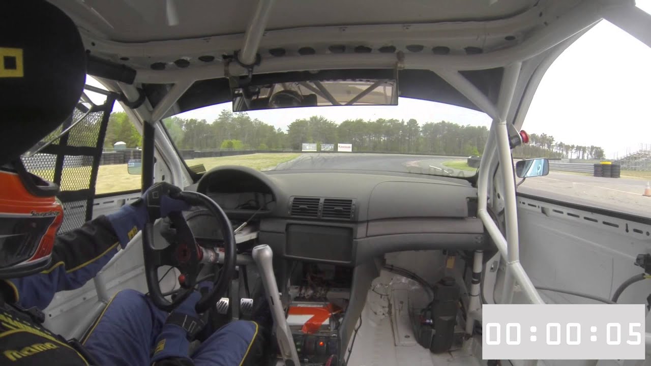 Autocraft's BMW E46 Race Car at NJMP Thunderbolt NASA Qualifying May 2015