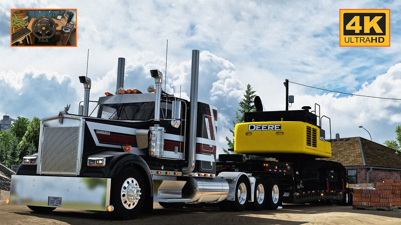 Kenworth W900 w/ CAT 3406E | Columbus - Sidney | ATS Gameplay 4K + wheel cam