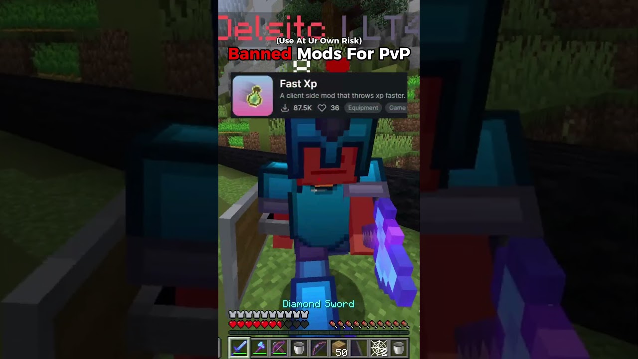 Banned Mods For Minecraft PvP!  #minecraft #minecraftpvp #mods #pvp