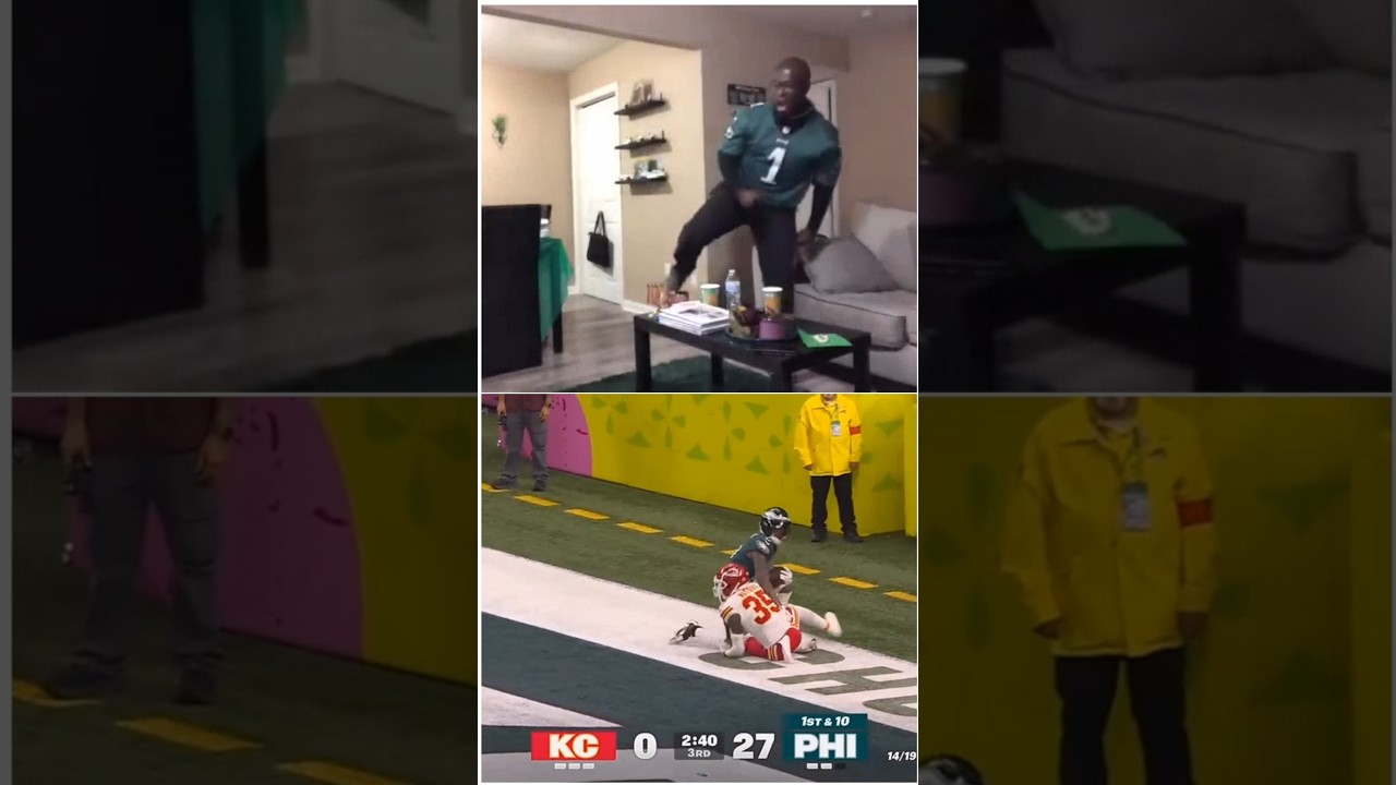 My reaction to the DeVonta Smith touchdown at Super Bowl LIX. #superbowl #devontasmith #eagles #nfl