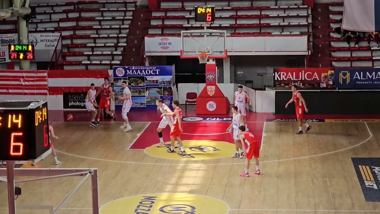 Roda juniorska liga Srbije: KK Borac - KK Crvena zvezda 71:70