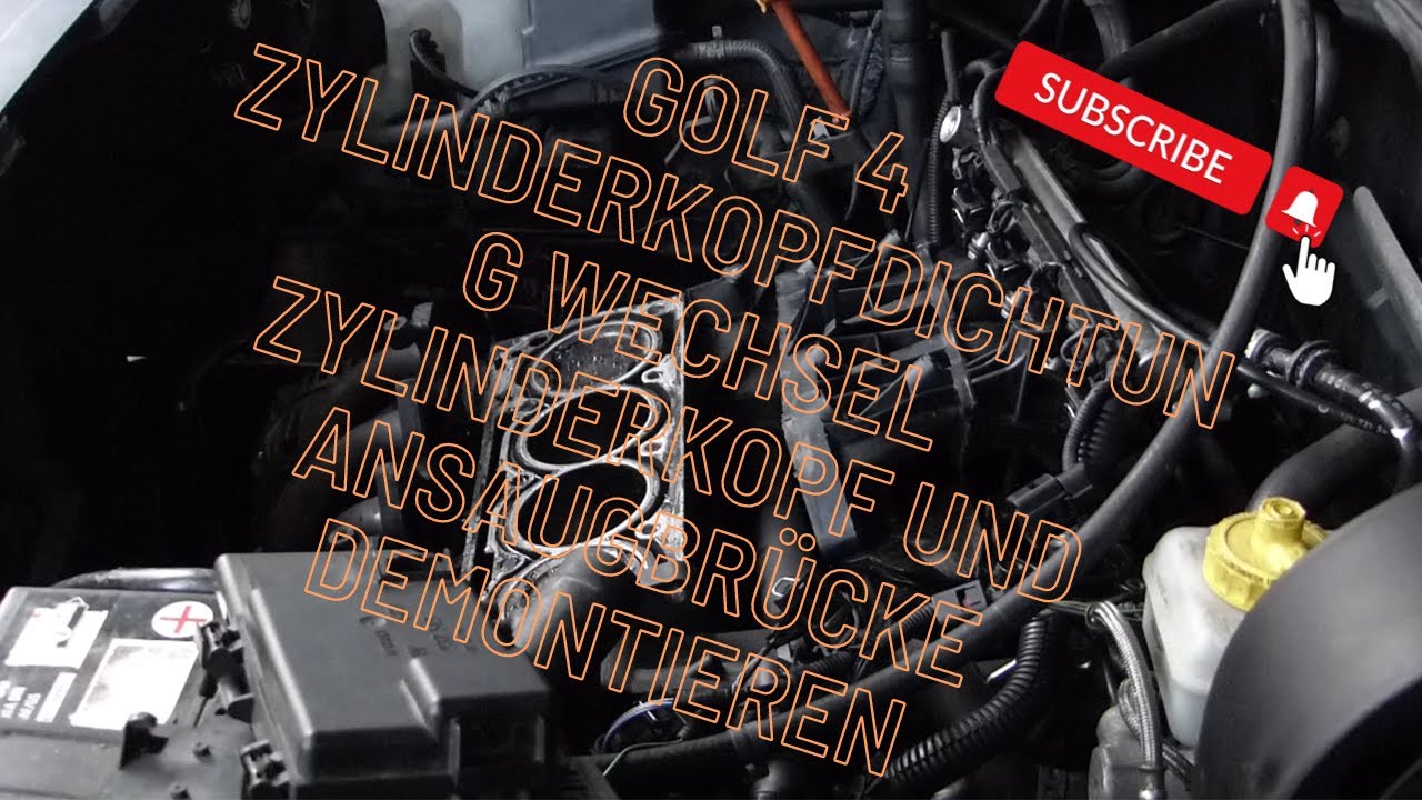 Vw Golf 4 Zylinderkopf Dichtung Wechsel/Ansaugbrücke & Zylinderkopf demontieren/FULL/HD