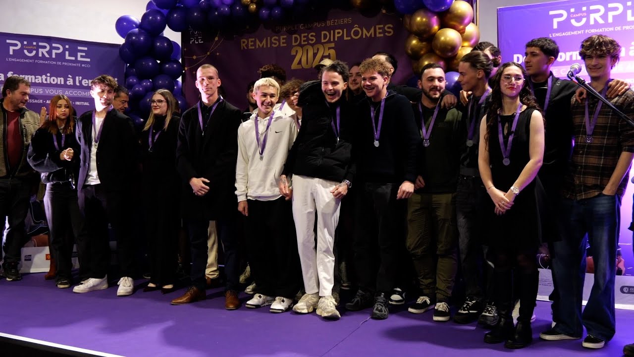 Purple Campus Béziers honore ses 415 diplômés et affiche 91% d'insertion professionnelle