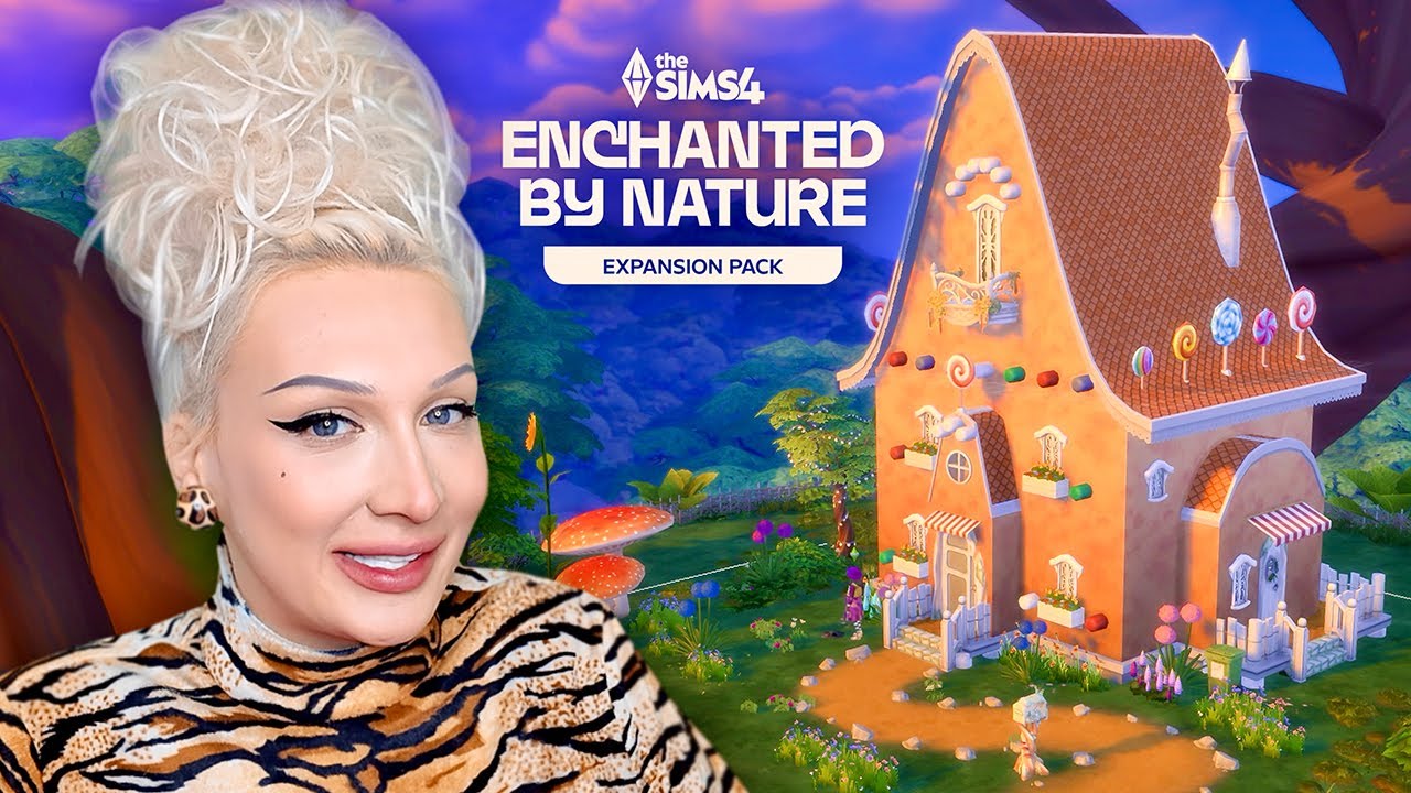 Building a ginger bread house FROM SCRATCH in The Sims 4 Enchanted by Nature