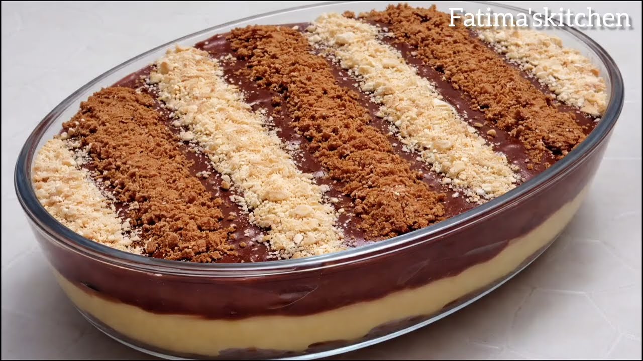 New Arabian Double Layered Pudding With Only 2 Cup of Milk |Easy No Bake Dessert |Ramadan Special