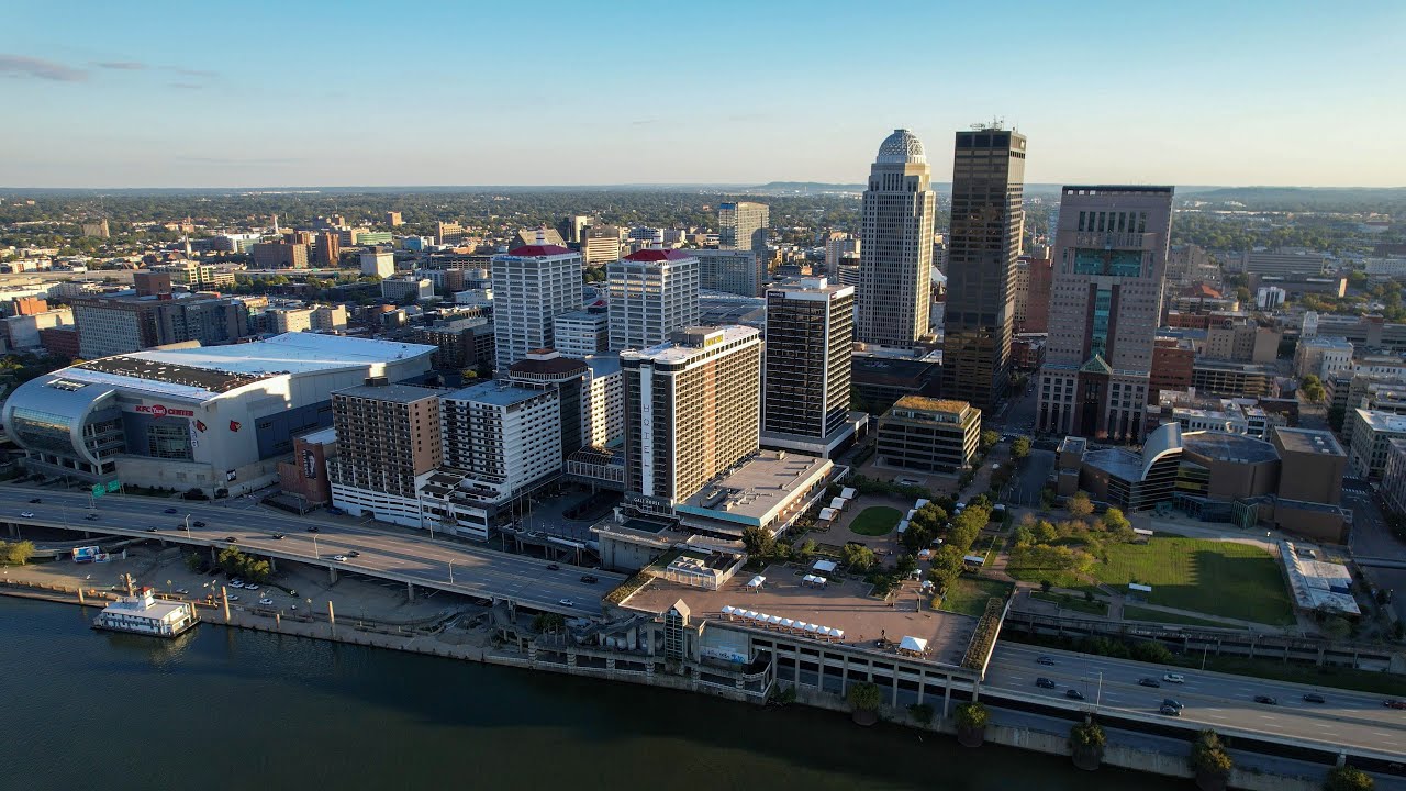 Downtown Louisville, KY - Aerial Drone Footage