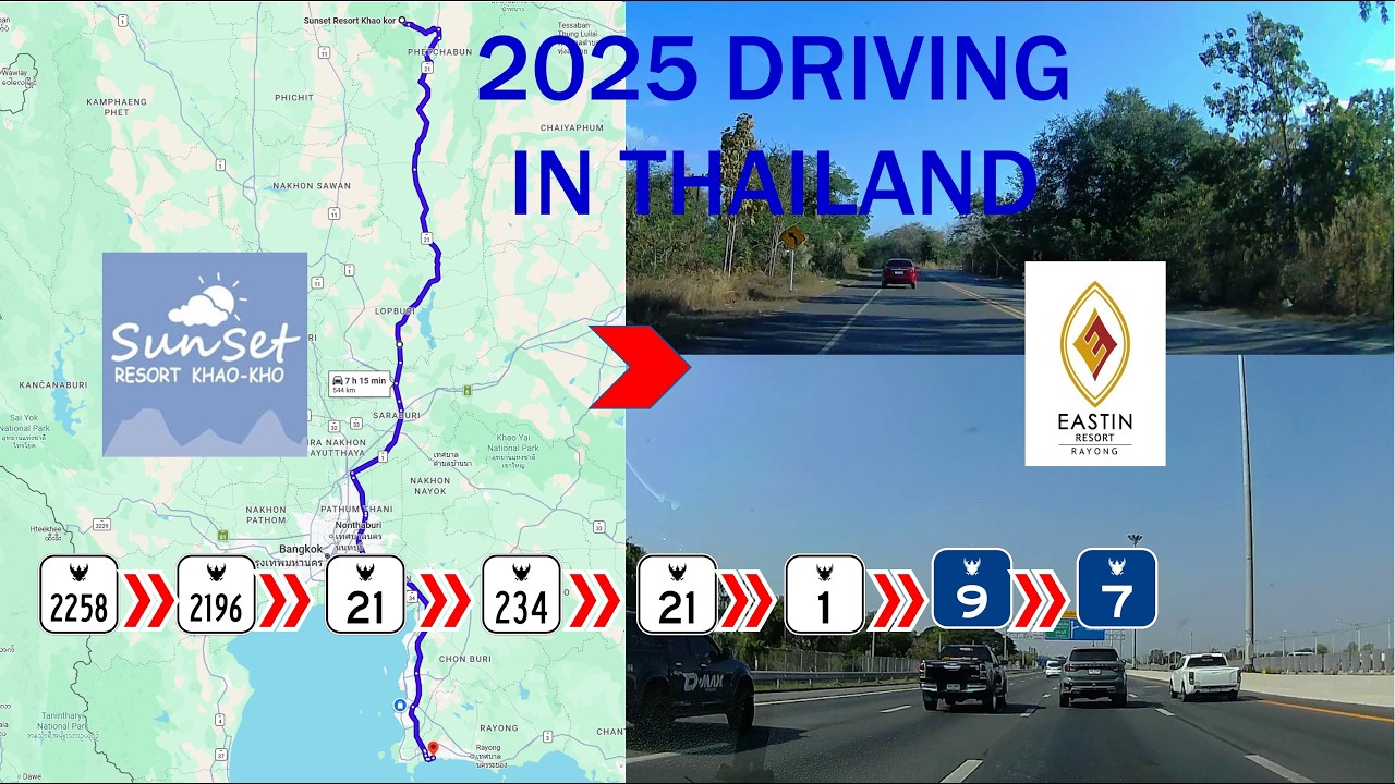 Driving in Thailand 2025 : Khao Kho - Bangkok - Rayong