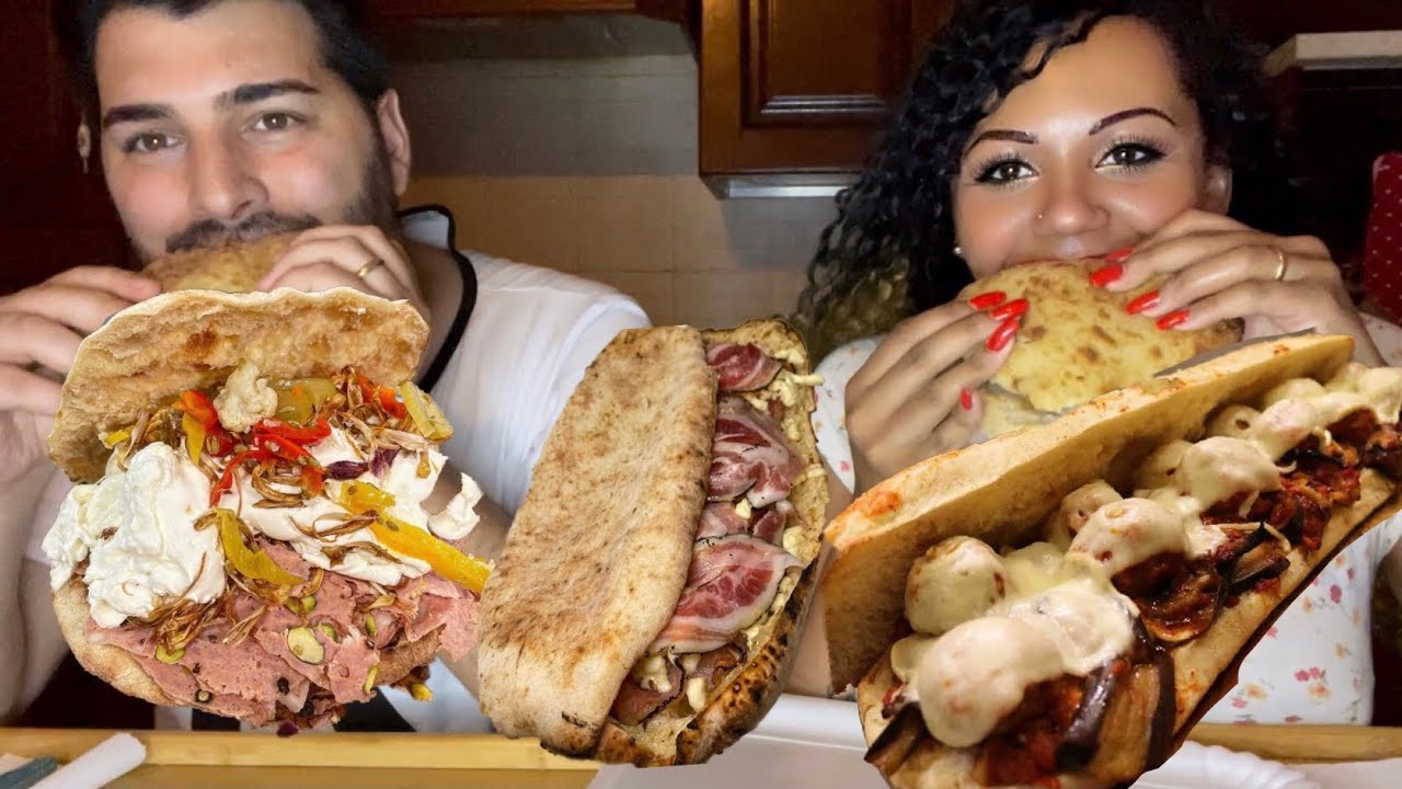 MUKBANG ITA PANUOZZO PARMIGIANA E PROVOLA🍔 EATING SHOW