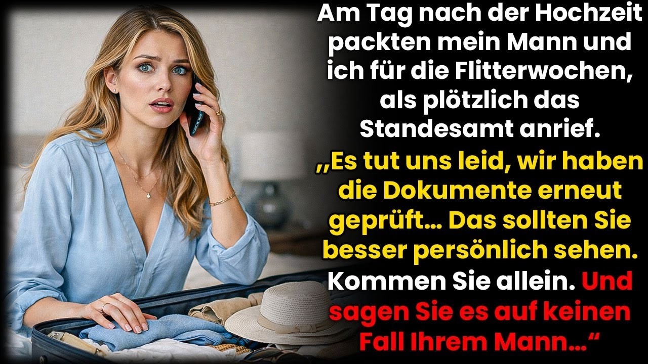 Am Tag nach der Hochzeit packten mein Mann und ich für unsere Flitterwochen – plötzlich …