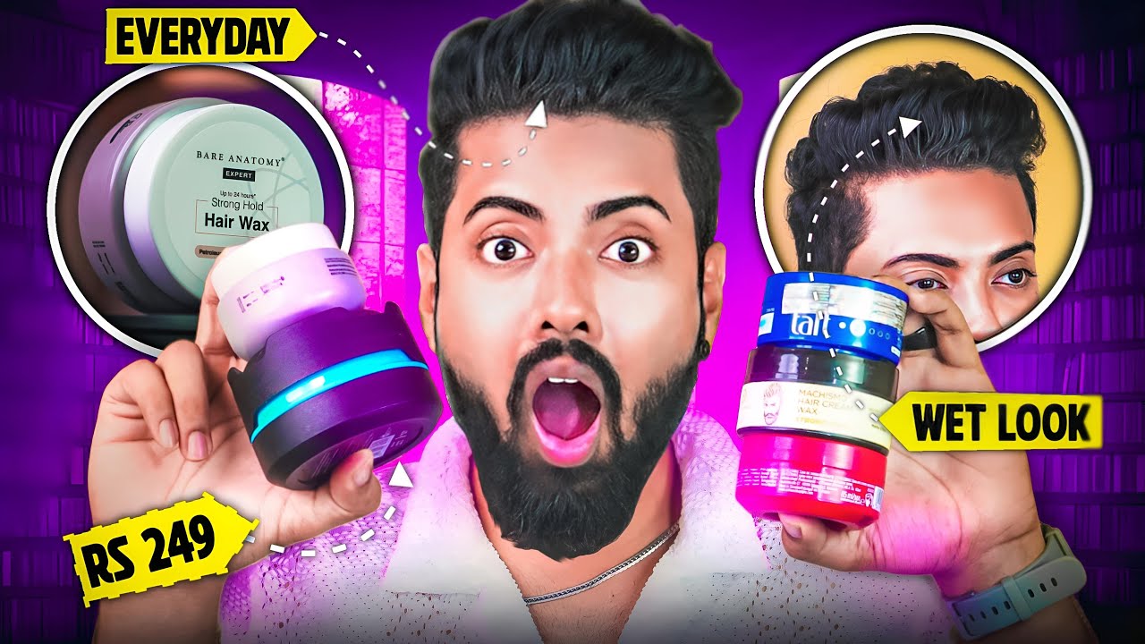 TOP 5 HAIR WAX FOR MEN IN INDIA 2025 | WET LOOK  STRONG HOLD DAILY USE | Hairstyle by What the dude