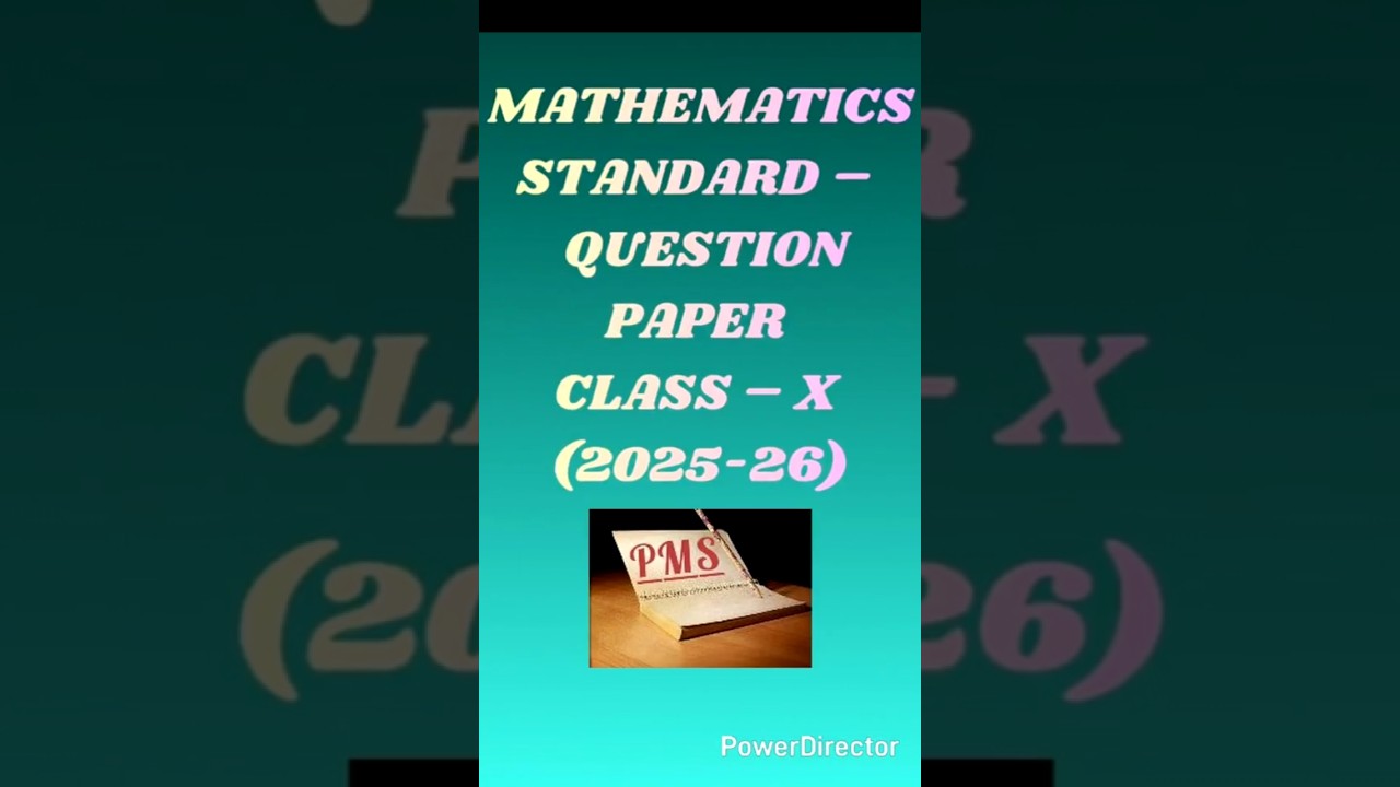 “Board Exam 2026 – Class 10 Maths Standard Sample Question Paper 🔥”