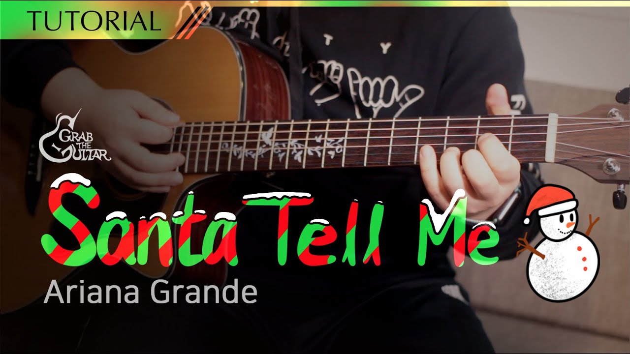 Santa Tell Me 🎄 Ariana Grande [강좌 l Guitar Lesson l Tutorial l 통기타]