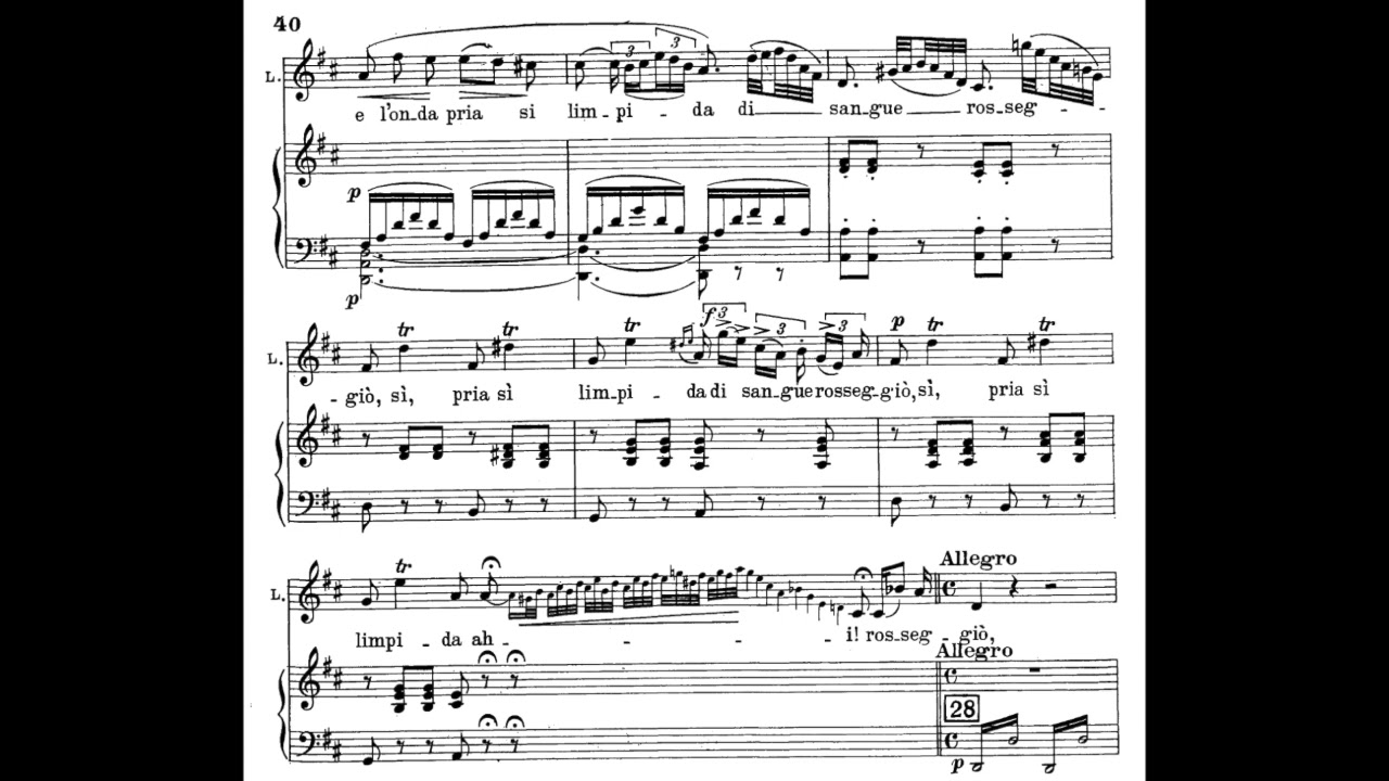OCEAN OF SOUND: Maria Callas - Donizetti: Lucia di Lammermoor: Regnava nel silenzio (1952) [score]