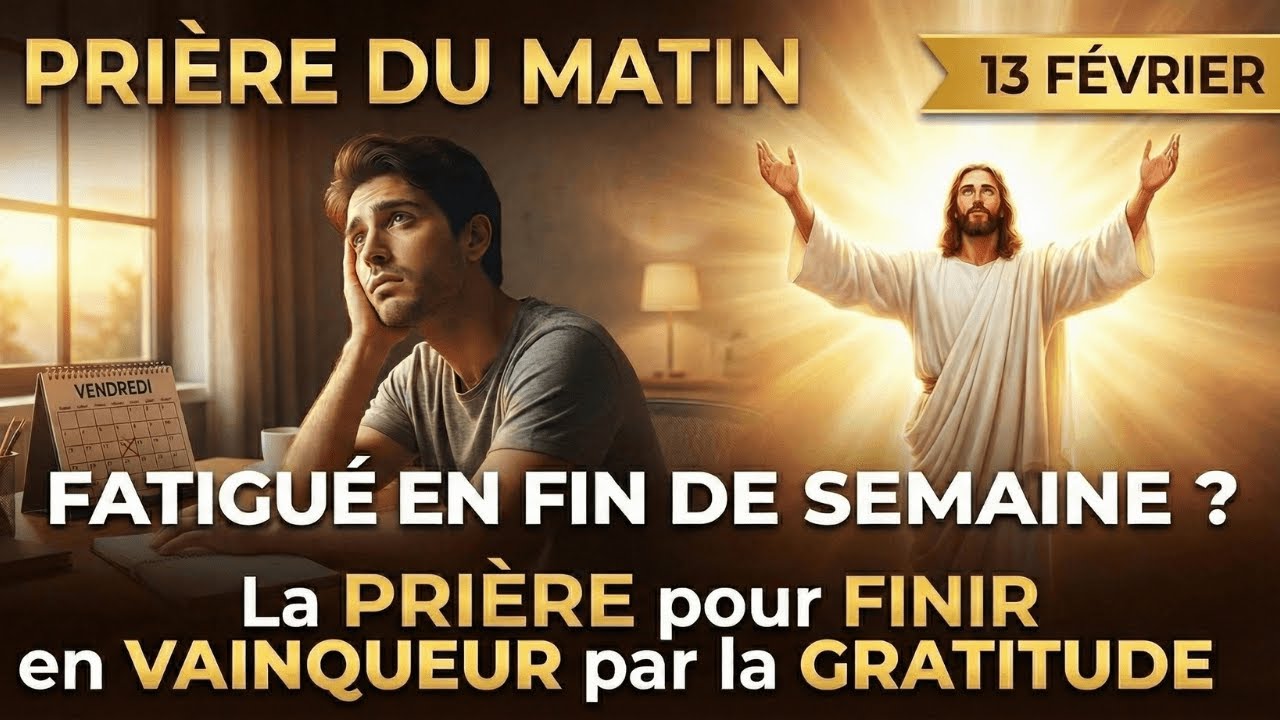 PRIÈRE DU 13 FÉVRIER : Finissez la Semaine en Vainqueur ! Adieu la Fatigue ! 🏆🙏 #gratitude