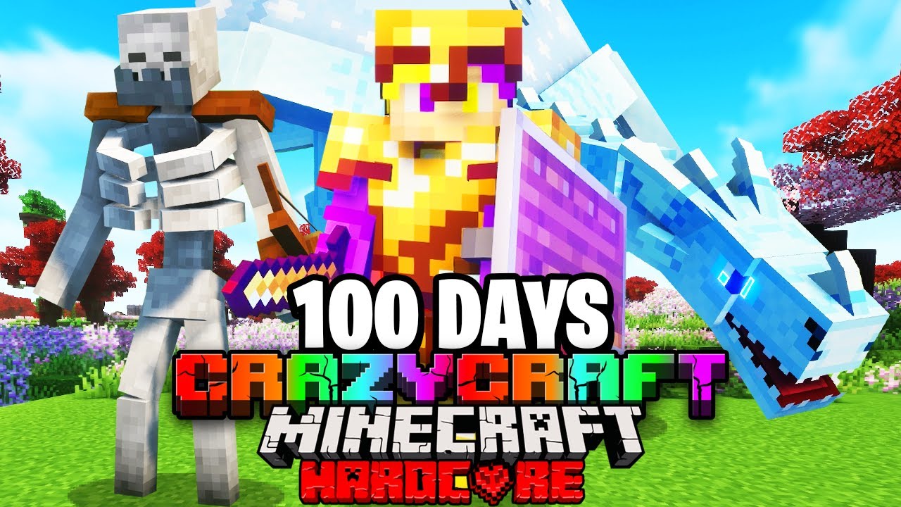 I Survived 100 Days in CRAZY CRAFT in Minecraft Hardcore!