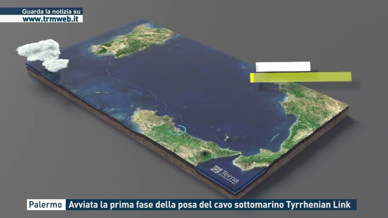 Palermo - Avviata la prima fase della posa del cavo sottomarino Tyrrhenian Link