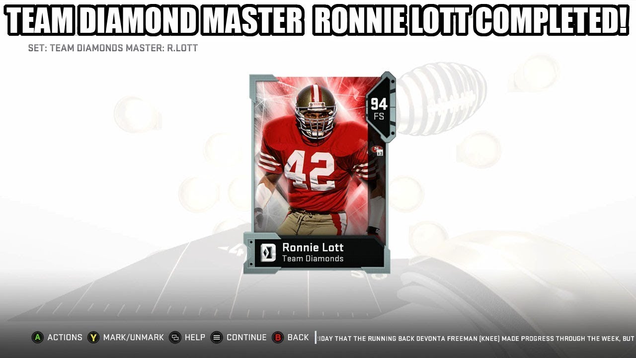 TEAM DIAMOND MASTER RONNIE LOTT COMPLETED! WE GOT RONNIE LOTT! | MADDEN 19 ULTIMATE TEAM