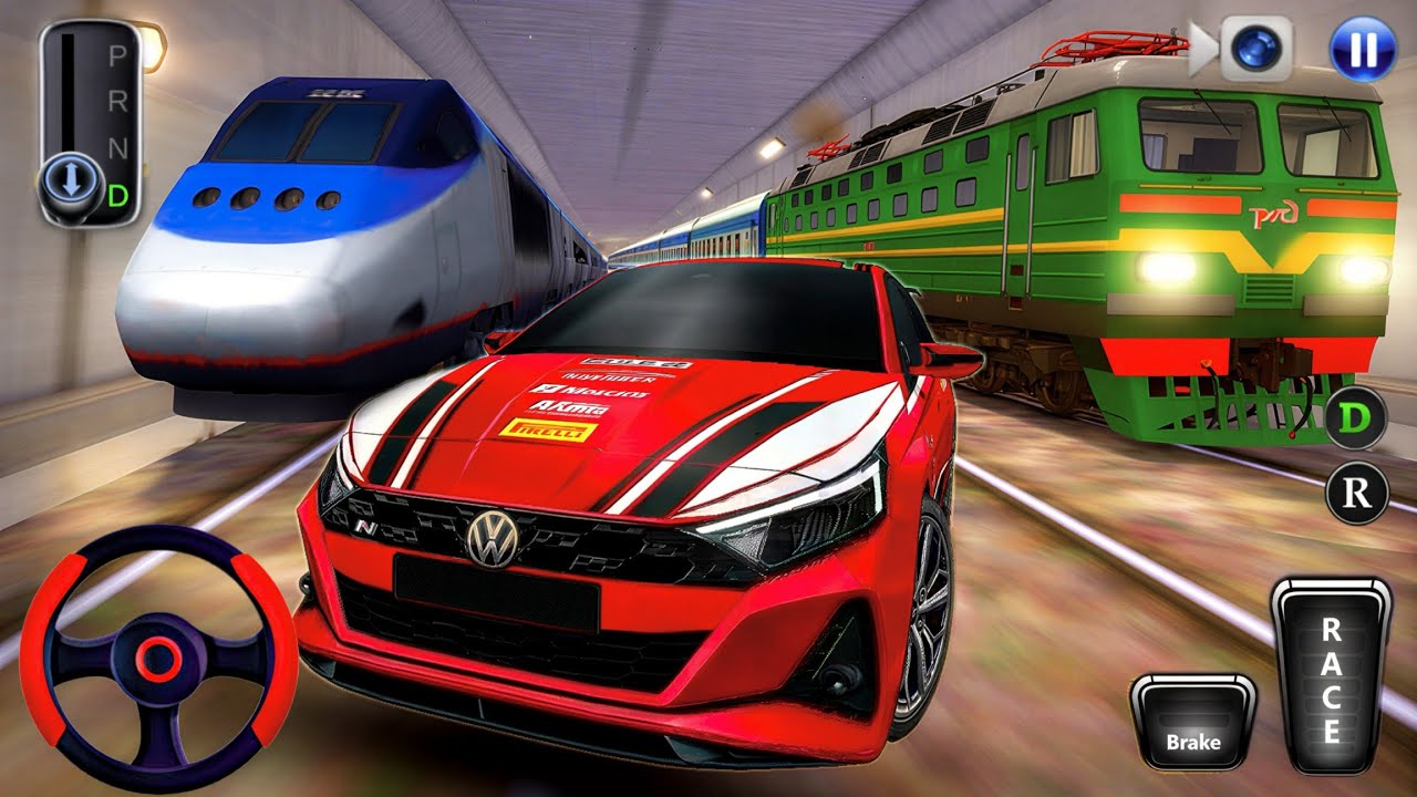Volkswagen & Train 3D Driving Class Gameplay 🔥 Ultimate Speed Test | M GaMing