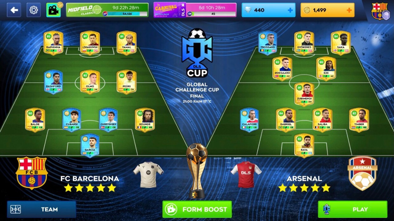 Dls 26 | Fc Barcelona Vs Arsenal | Global Challenge Cup Final 🏆🔥