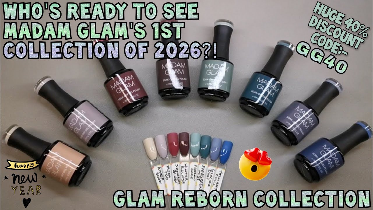 Кто готов к первой коллекции гель-лаков от Madam Glam в 2026 году?! Коллекция Glam Reborn уже здесь!