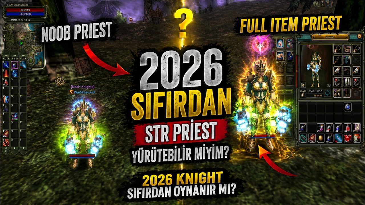 2026&rsquo;da Knight Online&rsquo;a Sıfırdan STR (BP) Priest Başladım | B&Ouml;L&Uuml;M #1