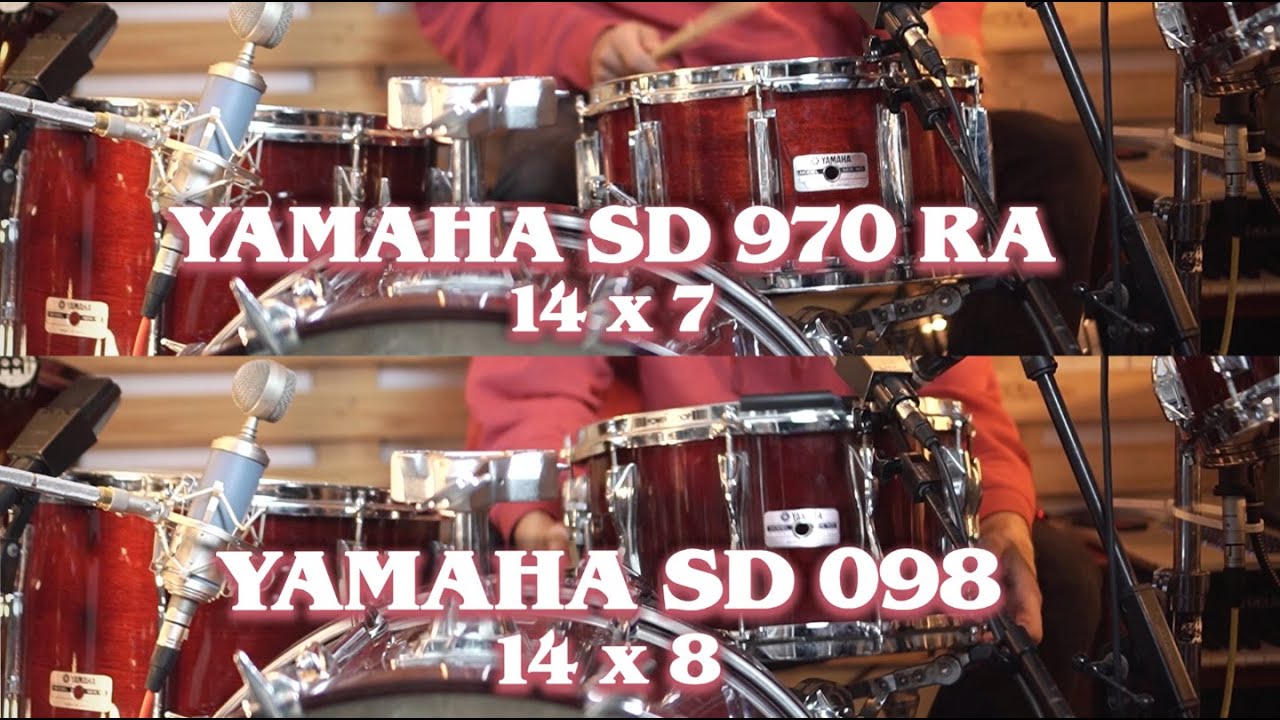 Yamaha Recording Custom SD 970 RA & SD 098 snare drum - soundcheck