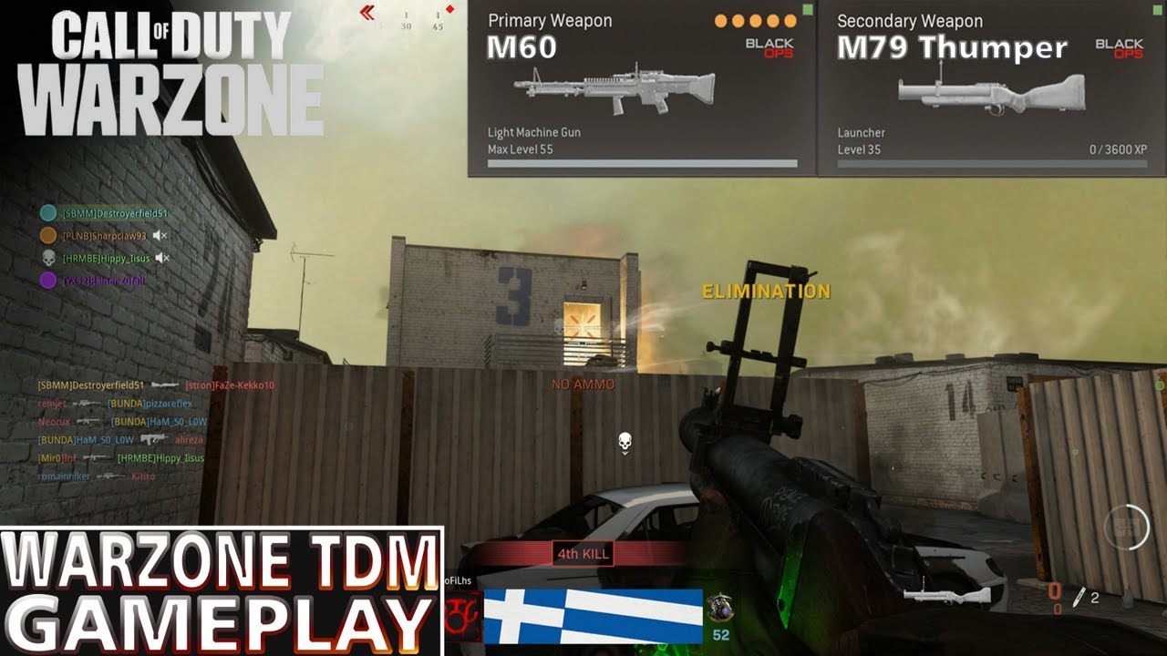 Call of Duty Warzone Team Deathmatch - M60 & M79 Gameplay (Warzone Rumble)